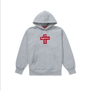 Supreme Cross Box Logo Hooded Sweatshirt